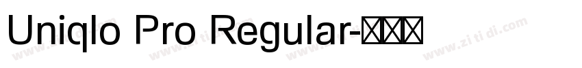 Uniqlo Pro Regular字体转换